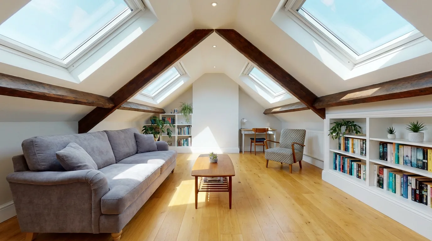 Bright dormer loft conversion in a UK Victorian home